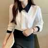 Ladies Spring Autumn Style Blouses Shirts Lady Daily Long Sleeve Turn-down Collar Blusas Tops