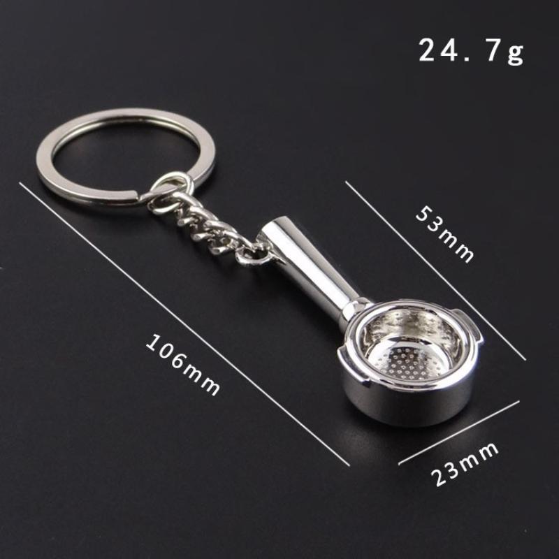 Barista Coffee Keychain Jewelry Tiny Coffee Handle Key Chain Cafe Gift Lovers Barista Keyring Souvenir
