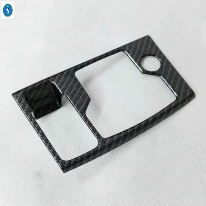 Carbon Fiber Car Center Stalls Gear Shift Box Decor Frame Cover Trim ABS Accessories For Mazda 3 AXELA Sedan Hatchback 2017 2018