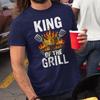 King of The Grill Men's T-shirt Tracksuit Summer Casual Sportswear Crew Neck Short Sleeve Pullo