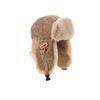 Winter Thick Lei Feng Hat for Men Women Windproof Warm Ear Protection Cycling Hat Plush Adhesive Cloth Chain Cotton Hat