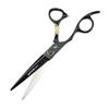 Napsun 6.0-inch Black Gold Tiger Left-Handed Hairdressing Scissors: Straight, Serrated, Thinning Shears (07-1)