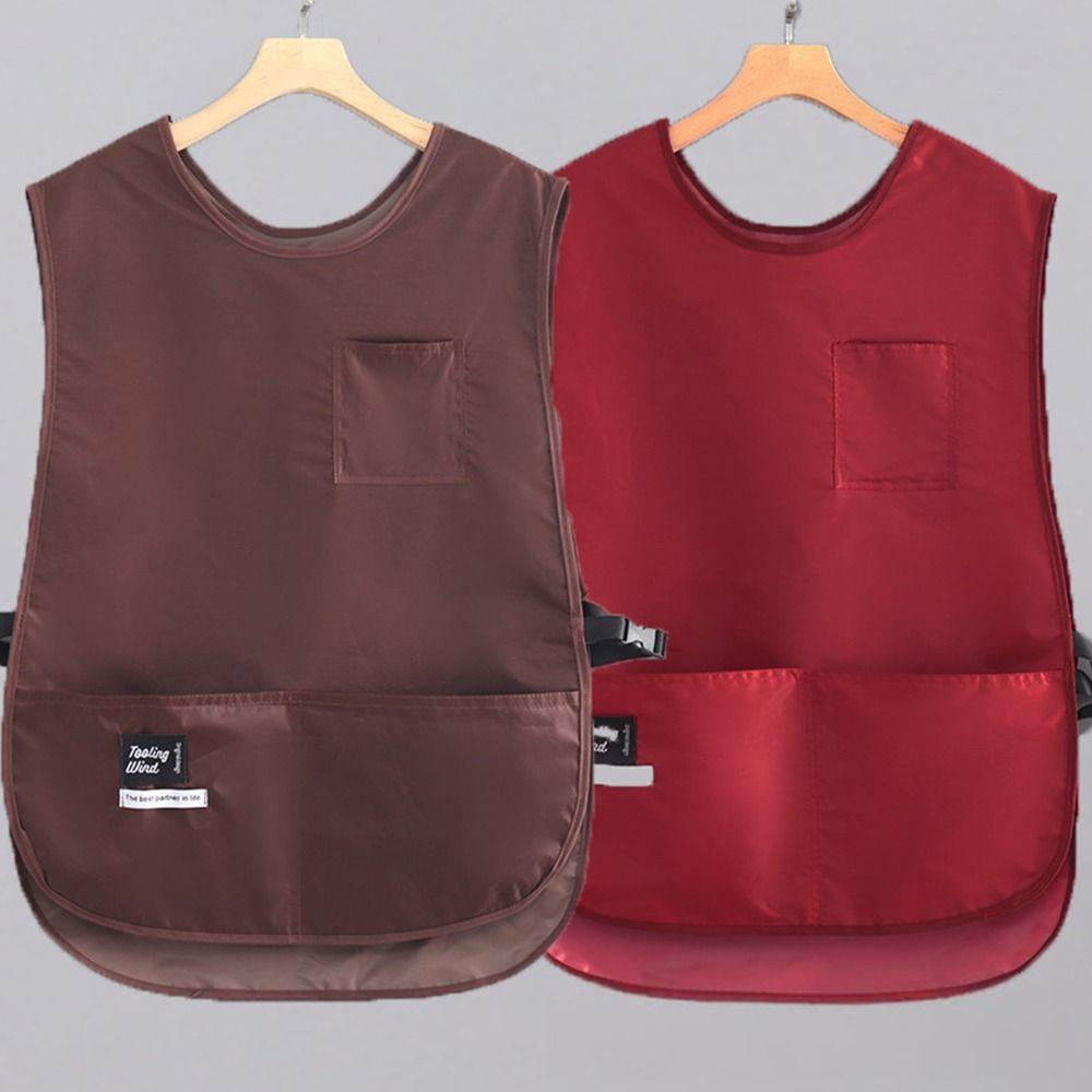 PVC Oil-resistant Vest Apron Waterproof Cooking Baking Bibs Workwear Vest Chef Apron  Household