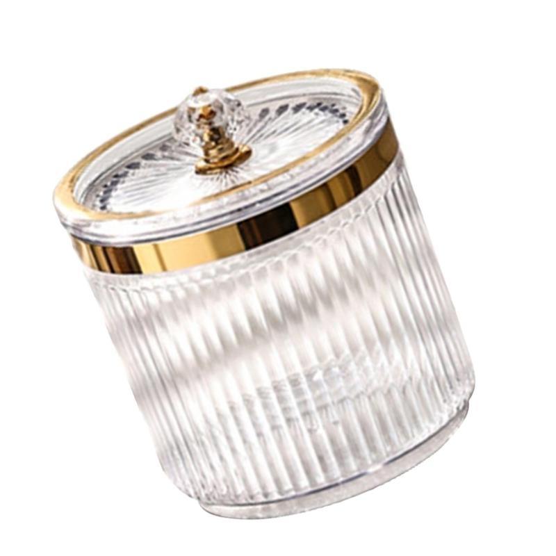 Toothpick Box with Lid Acrylic Makeup Cotton Swab Holder for Bathroom Storage