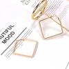 Gold And Silver Geometric Woven Pearl Rice Bead Earrings, Fashion Trend Earrings Retro