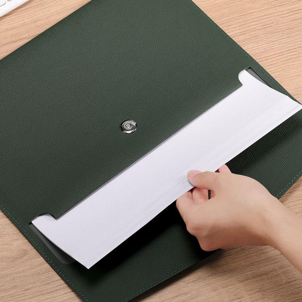 Leather Leather File Folder A4 Document Bag A4 Envelope Folder  School Office