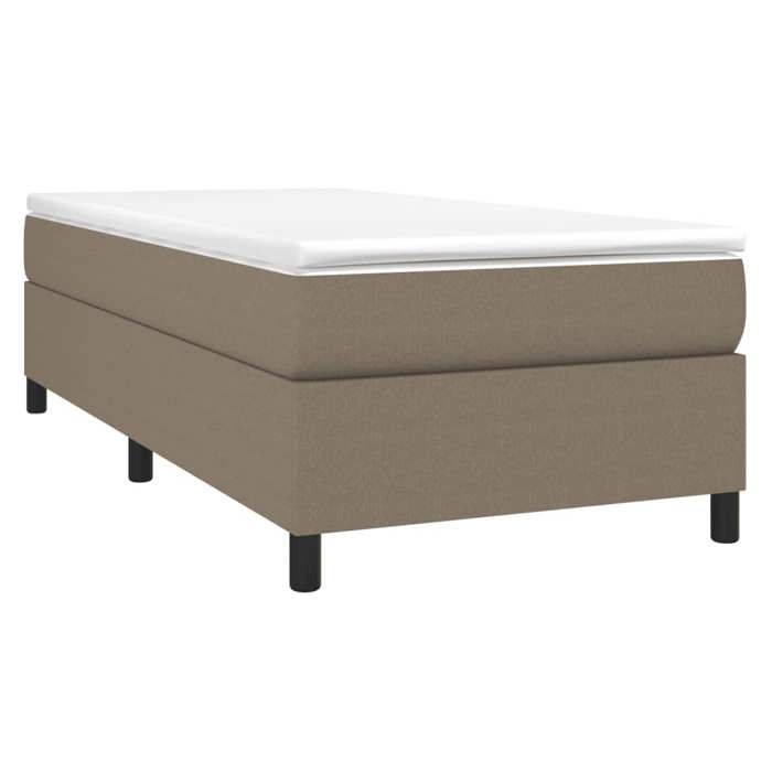 3144387 vidaXL Divan Bed with Mattress Taupe 90x190 Cm Fabric