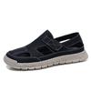 Baotou Hole Shoes Men's One-pedal Velcro Casual Men's Shoes Breathable Mesh Hollow Large Size Handmade Sandals