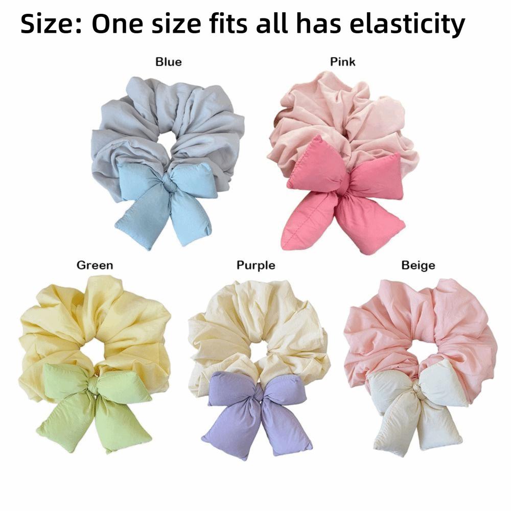 Large Elastic Elastic Fabric Hair Ties Bowknot Hair Scrunchies  High Aesthetic Value