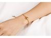 Korean Zodiac Constellations Gold Bracelet with Diamonds - Adjustable Titanium Steel Jewelry for Girls