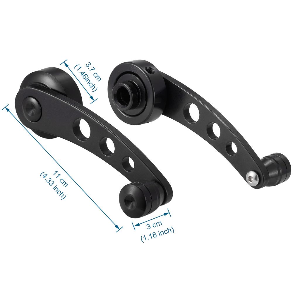 Mâner manivelă geam mașină clasică 2 buc din aliaj de aluminiu Mâner de înfășurare geam mașină Rider Winder manivela Piese auto