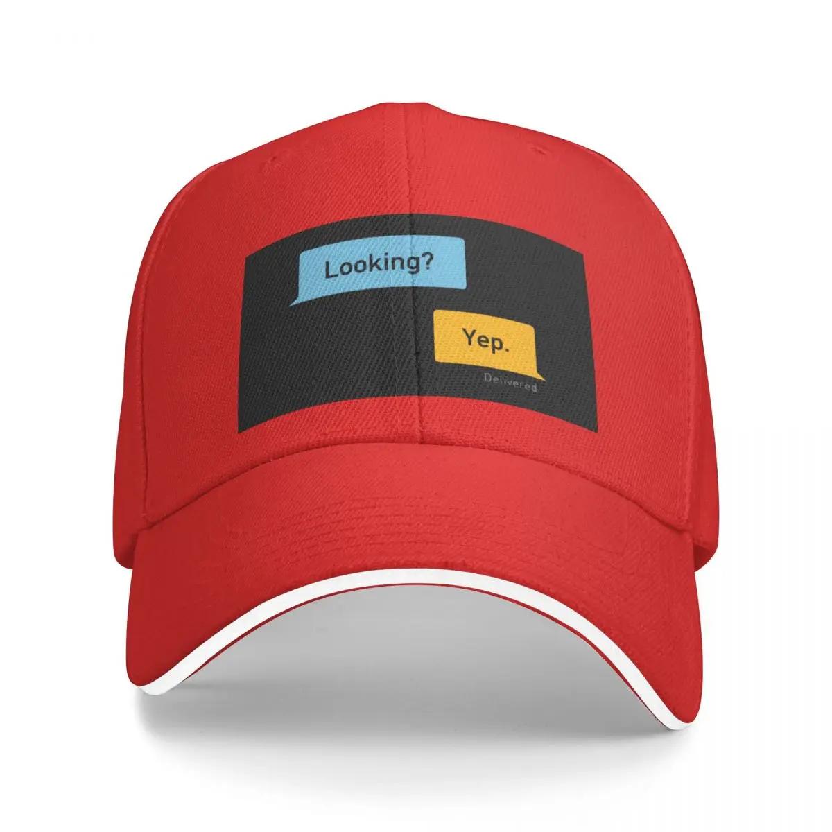 Looking? Yep. Grindr Messages Baseball Cap Hat Baseball Cap Beach Outing GentleUnisex Hat Women Unisex s Adjustable