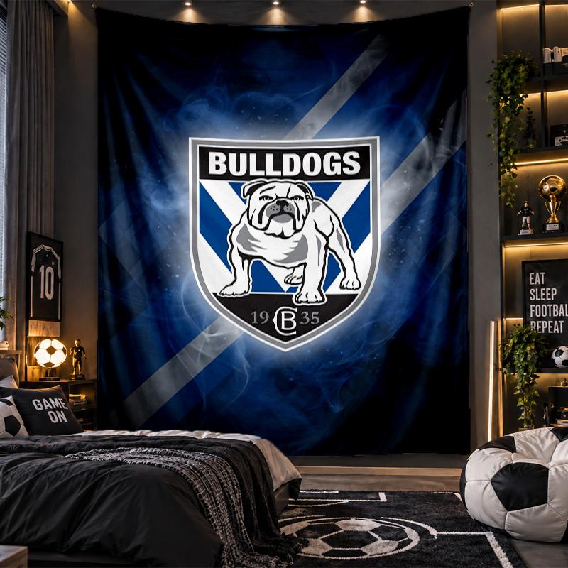 Wandbehang Wandteppich Canterbury-Bankstown Bulldogs Druckstoff für Wohnzimmer Schlafzimmer Heimdekoration