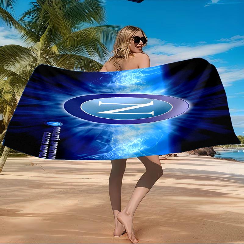 Elektrisch Blaues Neapel-Logo Strandtuch Mikrofaser-Strandtuch, Leicht und Schnelltrocknend, für Sommerreisen, Schwimmbad-Fan Geburtstagsgeschenk