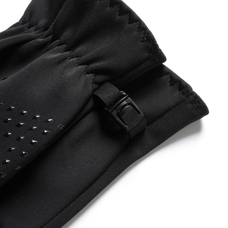 Warm gloves Women's autumn and winter outdoor riding fleece thickened sports windproof running elastic touch screen split-finger gloves