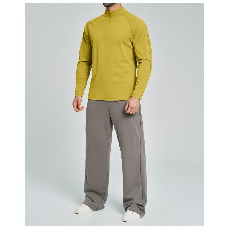Men S Half Zip Long Sleeve Top For Sports Fitness Casual Hiking