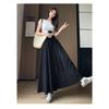 Spring Summer A Line High Waist Pants Skirt Women Trend Fashion Japanese Culottes Casual Loose Ice Silk Wide Leg Pant