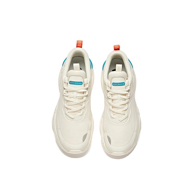 New Anta Running Collection Cushioned Slip Resistant Abrasion Resistant Breathable Low Top Running Shoes Men's White Blue 912045552-4