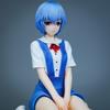 Kneeling Rei Ayanami School Uniform Figure - Anime Game Display Ornament