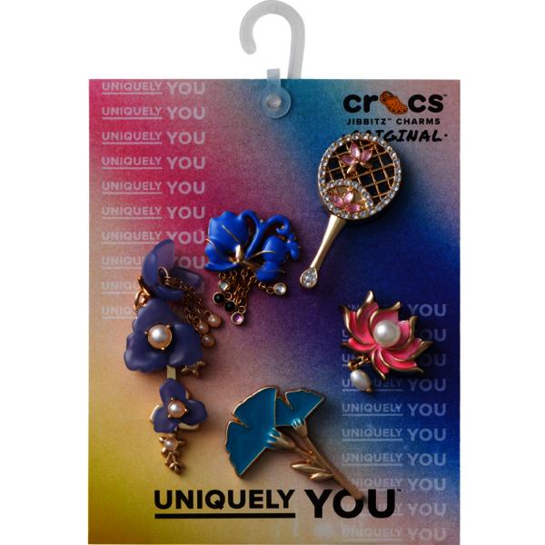 Crocs Jibbitz Blue Charm Chain Ribbon Chain Floral Dangle 10015994
