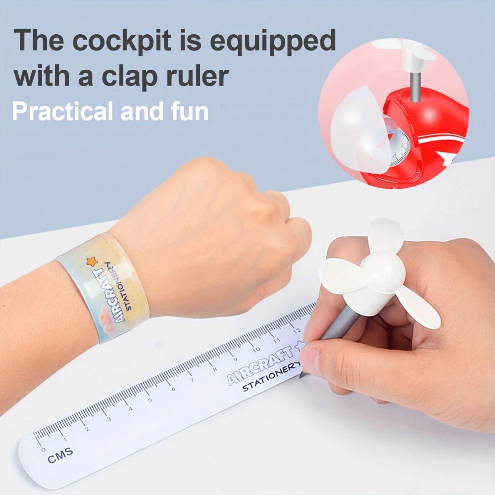 Pencil Eraser 6 In 1 Desk Stationery Detachable Stationery Helicopter Toy  Desk Decor