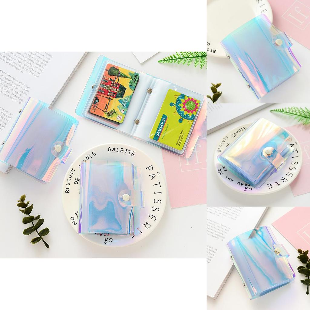 Elegant Portable Photocard Binder Featuring Dazzling Laser Photo Album Design