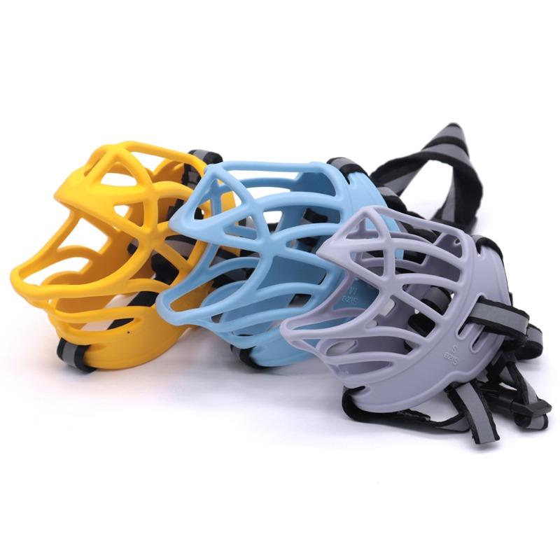 Silicone Pet Muzzles, Anti-biting, Anti-barking, Water-drinking and Breathable Dog Muzzles, Large Dog Pet Masks
