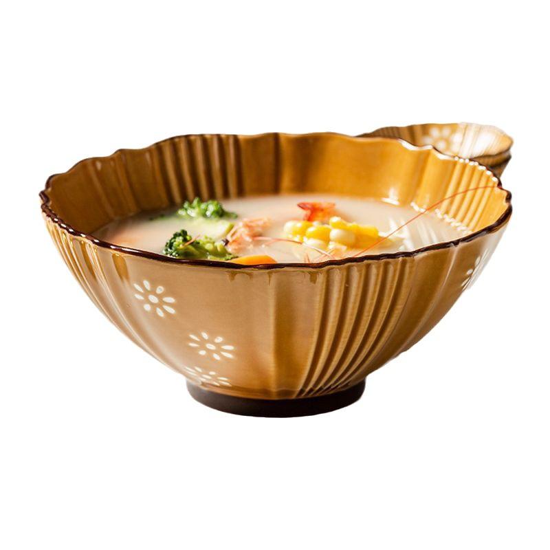 European Light Luxury Retro Style Dish Set High Sense Household Plate Underglaze Color Tableware Ceramic Soup Bowl Rice Bowl