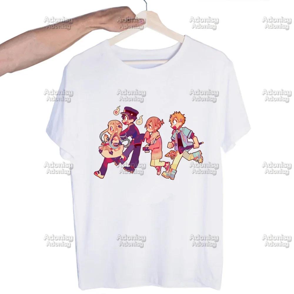 Hanako Kun Mens Harajaku Clothing Summer Streetwear Casual Loose Print Tee Short Sleeve Tops