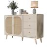 [CHANGE IMAGE]Dining Room Living Room Sideboard Storage TV Table with Doors and Drawers with Large Storage Space Off-white Cream Width 120 Cm