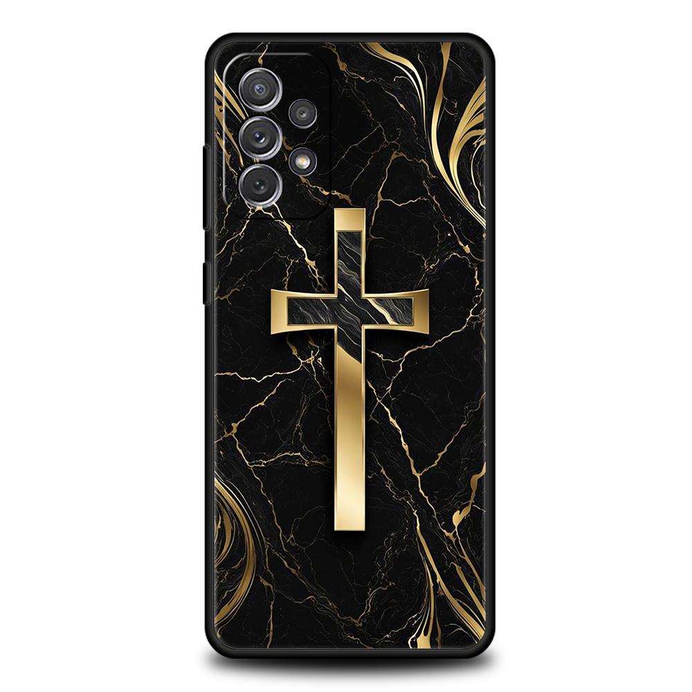 Phone Case for Samsung Galaxy A55 A53 A52 A52S A51 A41 A35 A32 A25 A23 A15 A13 A71 A72 5G Soft TPU Cross Pattern Element Design