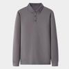 Judger Men's 250g Heavyweight Cotton-Feel Long-Sleeve Polo Shirt