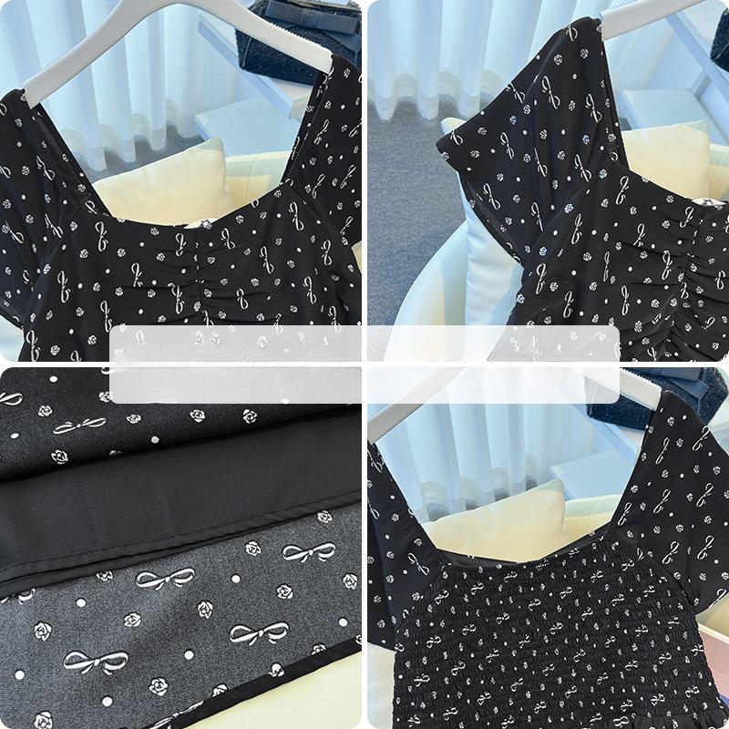 A New Summer Style of Plus-size Women's Dress with High-end and Slimming Floral Patterns