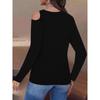 Fashion Off Shoulder Irregular Women Blouse Slim Fit Casual Shirts Ladies Long Sleeve Streetwear Elegant Hollow Out Swet Tops Female Simple Clothing