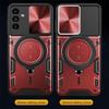 Coque pour Xiaomi Redmi Note 14 5G avec Anneau Réglable et Protection Objectif - Rouge