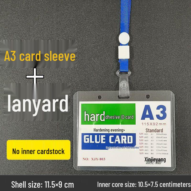 ID Card Holder with Lanyard for Work, Exhibition, and Student Badges