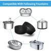 6 Pack Replacement Filters + 6 Pump Sponges for Cat Water Fountain [FN-W17] - 108oz/3.2L Pet Water Fountain Filters