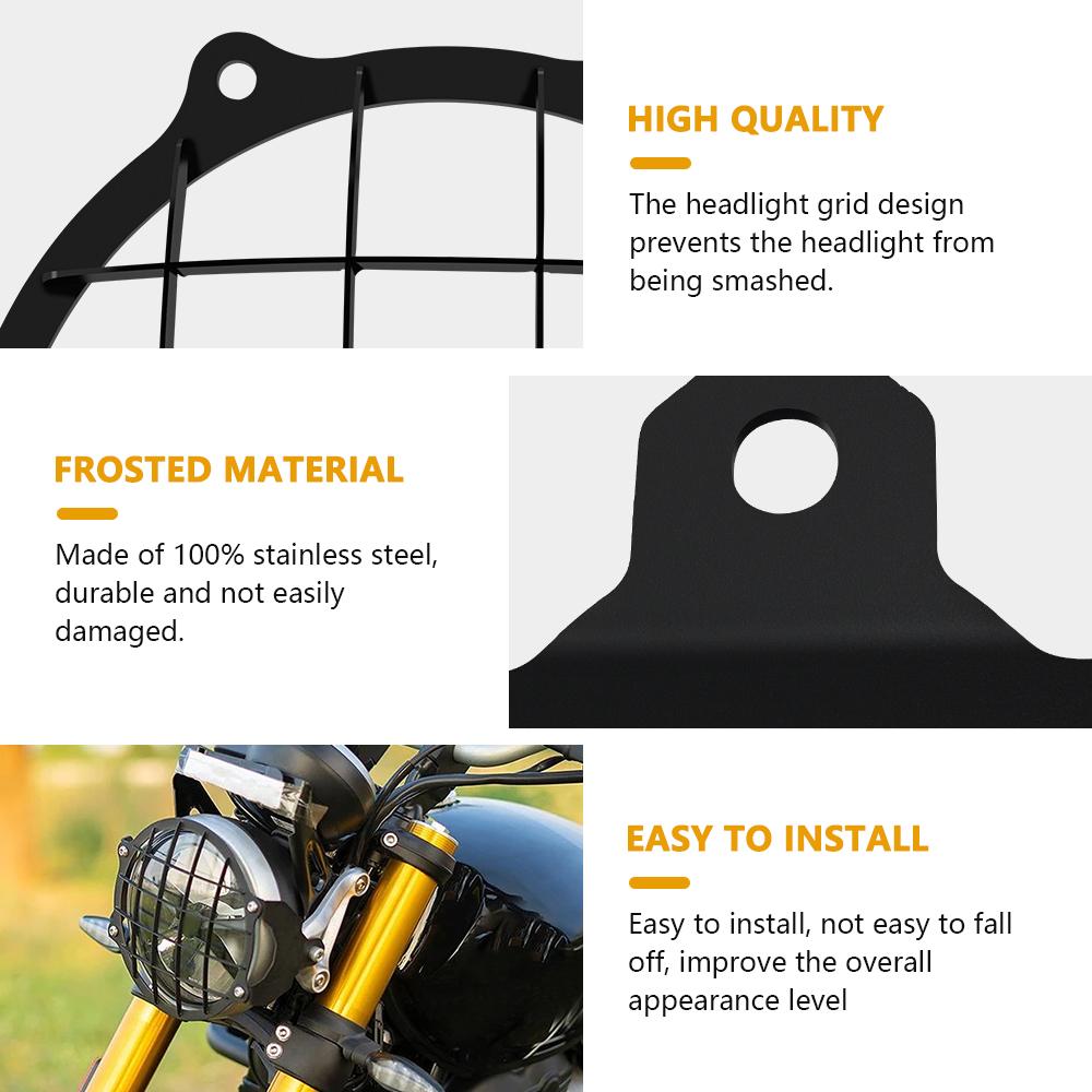 Motorcycle Headlight Protector Speed400 Scrambler400X Headlight Grid Grille Light Cover for Speed 400 Scrambler 400X 2024 Headli