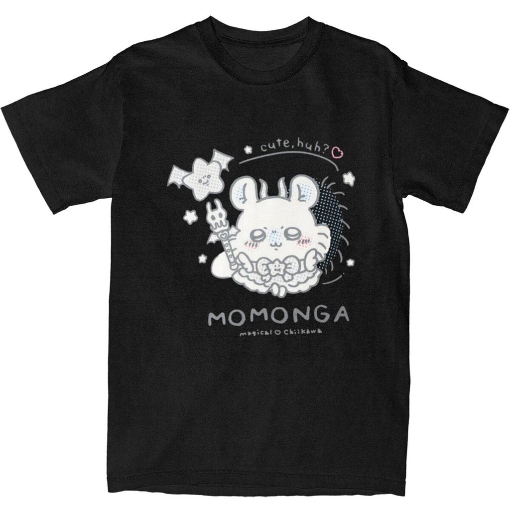 Miniso Chikawa Magical Momonga Vanilla T-shirt Hipster Summer T-shirt Streetwear Casual Men Women Cotton Clothing Gift