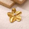 1 Pezzo Spilla Decorativa Fiore di Sole a Spirale Geometrica Colore Oro Elegante Spilla da Donna Acciaio Inossidabile Impermeabile Gioielli per Festa Matrimonio