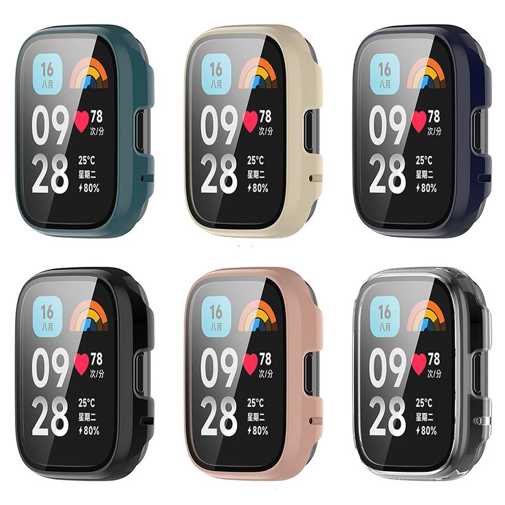 PC+Glass Protective Case For Redmi Watch 3 Active/Lite Full Screen Protector Shell Bumper Cover