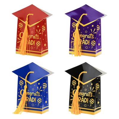 Graduation Season Chocolate Candy Box Carton Packaging Graduation Party Small Gift Decoration With Fringe