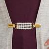 1Pc Fashion Women Imitation Pearl Cardigan Collar Clip Holder Dress Shawl Clasp Brooch Pin Sweater Scarf Collar Clip Lady Accesories