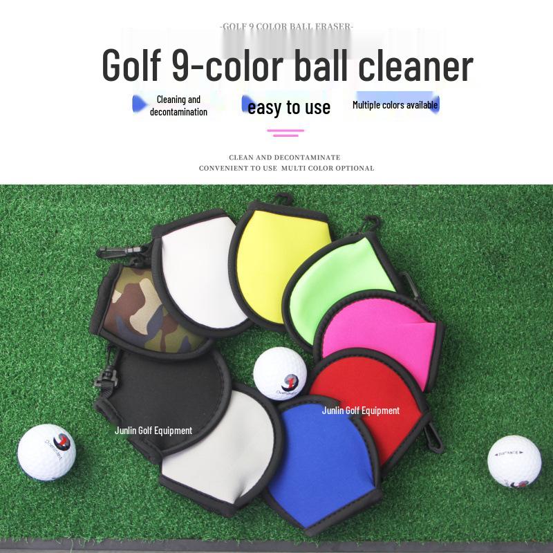 3D Neoprene Golf Ball Wipe with Wear-Resistant Fleece Lining - High-Protection Cover Available In 9 Colors