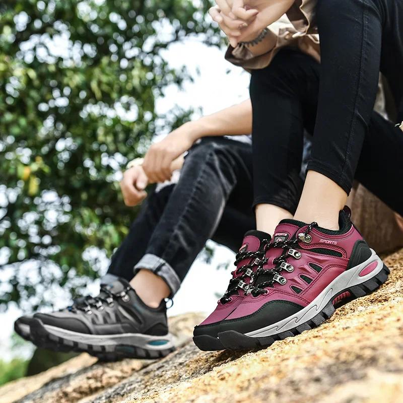 2024 New Brand Men Casual Shoes Outdoor Fashion Couples Sneakers Lace Up Men Walking Shoes Waterproof Leather Flats Men's shoes