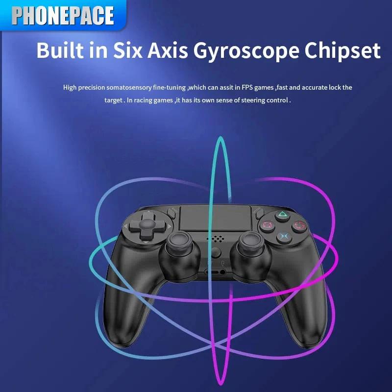 GamePad Wireless Bluetooth Controller Dual Vibration Six Axis With Touch Panel Headphone Microphone Bluetooth 4.0 for PS PC