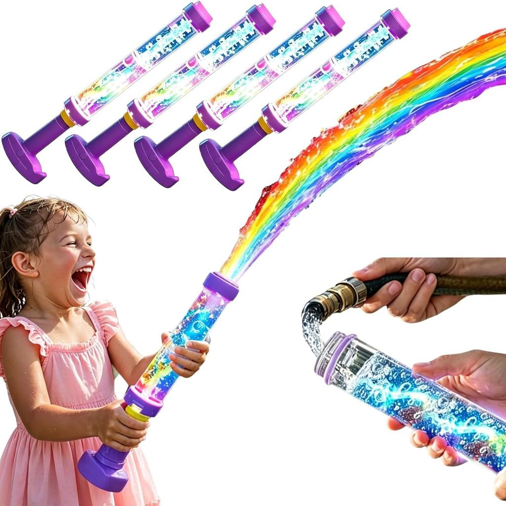 Firework Spray Glowing Rainbow LED Magic Water Blaster for Summer Pool Backyard Beach Birthday Party Outdoor Game