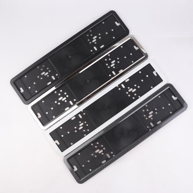 1Pcs Standard License Plate Stainless Steel Metal Frame Cover Ru Ua Eu Number Plate Holder Black License Plate Holder Mount