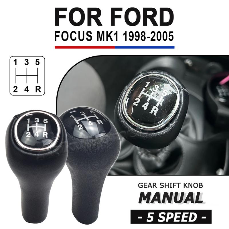 For Ford Focus MK1 1998-2005 5 Speed MT Car Gear Shift Knob Shifter Lever Stick Manual Gear Shifter Leather Pen POMO Spare Parts