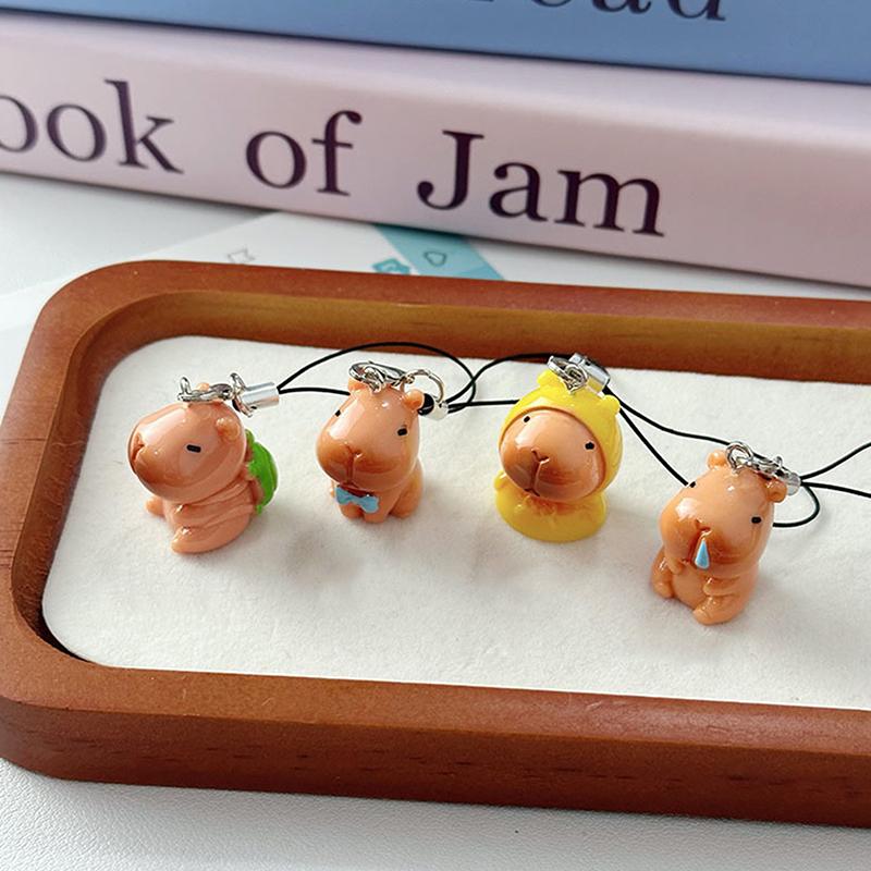 Cute Capybara Phone Strap Pendant Keychain Phone Charm Phone Chain Versatile Bag Hanging Decoration